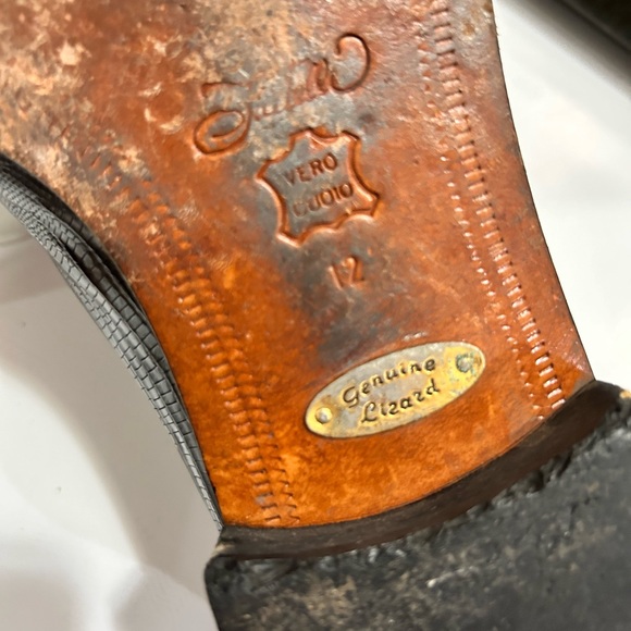 Vintage gently used Fratelli men’s shoes genuine lizard size 12. - Picture 6 of 8